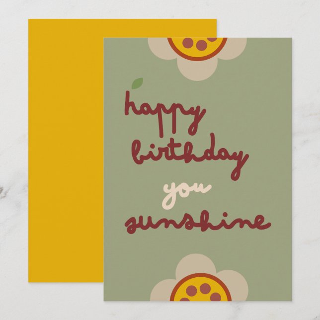 GLEAM GLADE - Einladungskarte zum Geburtstag (Vorne/Hinten)