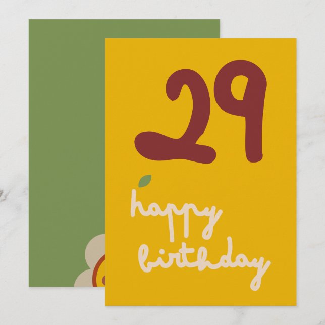 GLEAM GLADE - Einladungskarte zum Geburtstag (Vorne/Hinten)