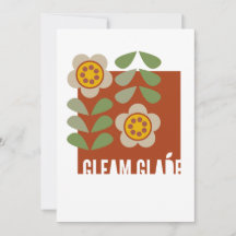 GLEAM GLADE - Moderne Einladungskarte für Blumen