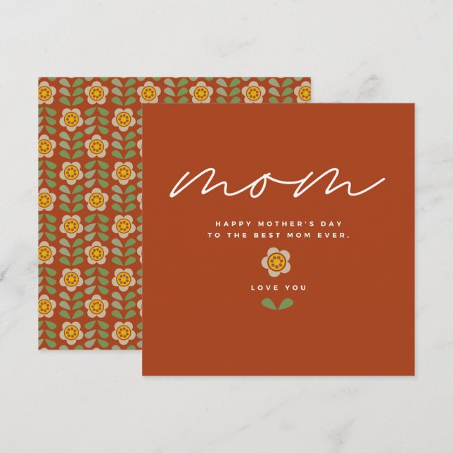 GLEAM GLADE - Mother's Day Floral Invitation Card Einladung (Vorne/Hinten)