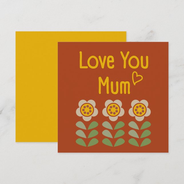GLEAM GLADE - Mother's Day Floral Invitation Card Einladung (Vorne/Hinten)