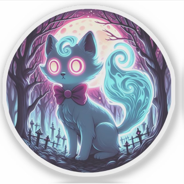 Gleaming Whiskers Aufkleber (Vorderseite)