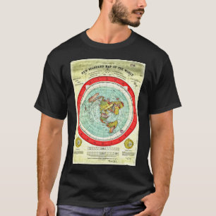 Gleason 1892 Flat Earth Map  Research Flat Earth  T-Shirt