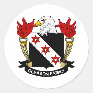 Gleason Familienwappen Runder Aufkleber