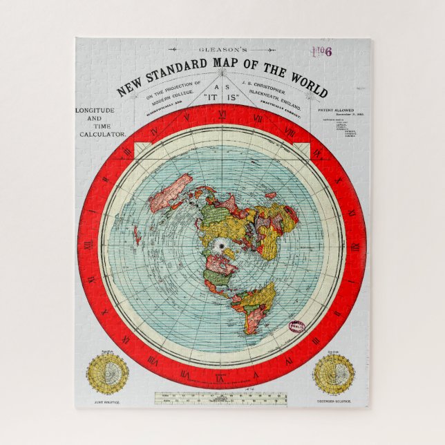 Gleason's neue Standard-Karte des World Puzzle (Vertikal)