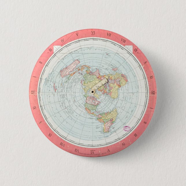 Gleason's "NEW STANDARD MAP OF THE WORLD"-Button Button (Vorderseite)
