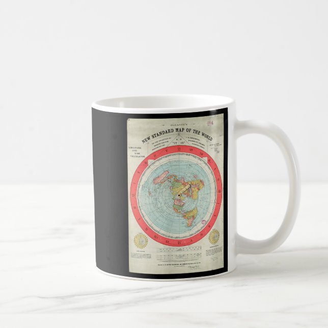 Gleason's New Standard Map Of The World - Flat Ear Kaffeetasse (Rechts)