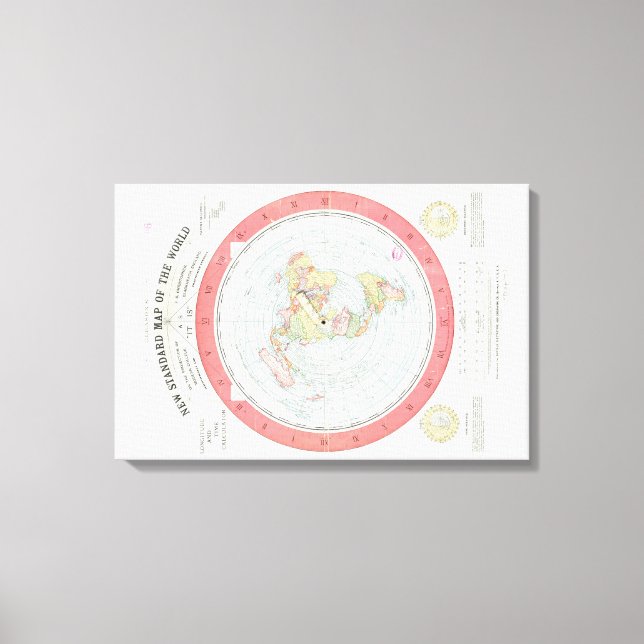Gleason's ~NEW STANDARD MAP OF THE WORLD~ Poster Leinwanddruck (Vorderseite)