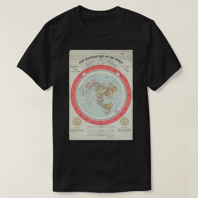 Gleasonx27s Neue Standardkarte der Welt T-Shirt (Design vorne)