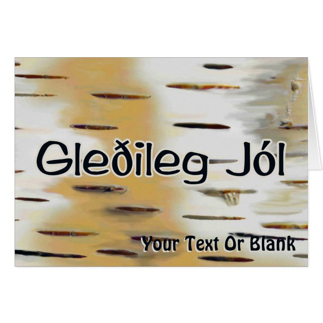 Gleðileg Jól - Birchbark (Vorderseite (Horizontal))