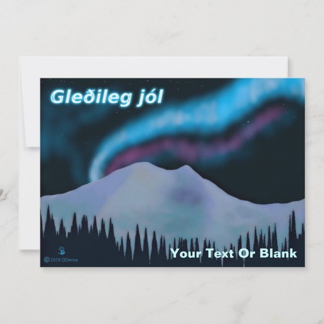 Gleðileg Jól - Blue Aurora (Vorderseite)