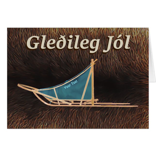 Gleðileg Jól - Dog Sled (Vorderseite (Horizontal))