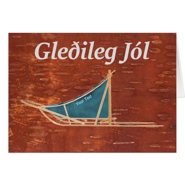 Gleðileg Jól - Dog Sled (Vorderseite (Horizontal))