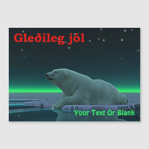 Gleðileg Jól - EisEdge Polar Bear Magnetkarte