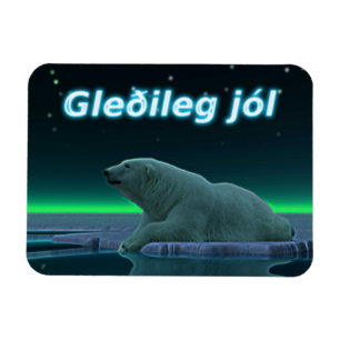 Gleðileg jól - Eiskantenbär Magnet