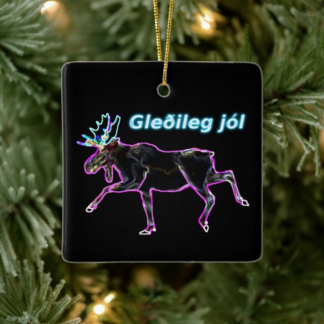 Gleðileg jól - Electric Moose Keramikornament (Baum)