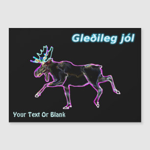 Gleðileg Jól - Electric Moose Magnetkarte
