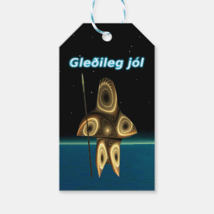 Gleðileg jól - Fraktal Inuit Hunter Geschenkanhänger