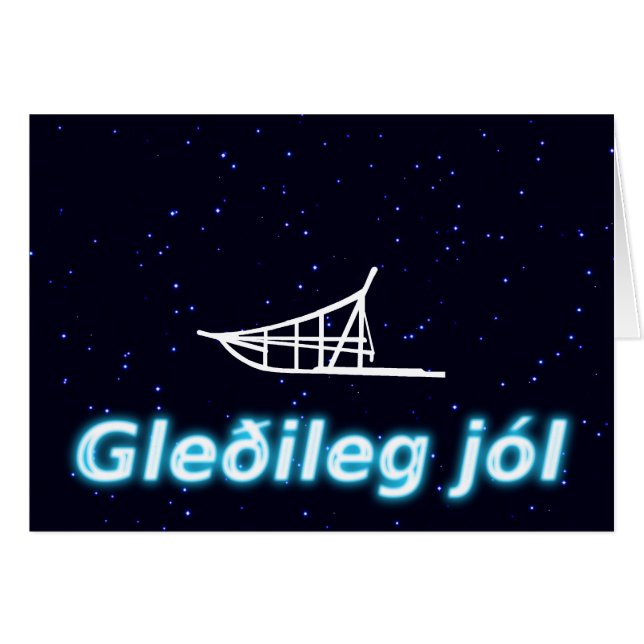 Gleðileg jól - gegossen (Vorderseite (Horizontal))