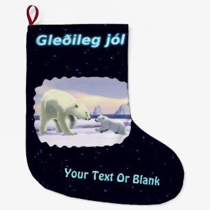 Gleðileg jól - Mama Nose Best Großer Weihnachtsstrumpf