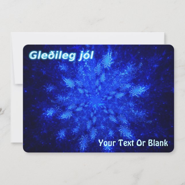Gleðileg jól - Snowburst Feiertagskarte (Vorderseite)