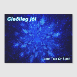 Gleðileg jól - Snowburst Magnetkarte