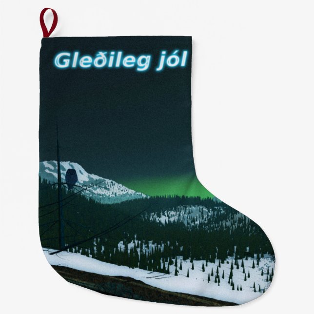 Gleðileg jól - Stille Nacht Großer Weihnachtsstrumpf (Vorderseite)
