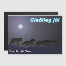 Gleðileg jól - Wolf Pack Magnetkarte