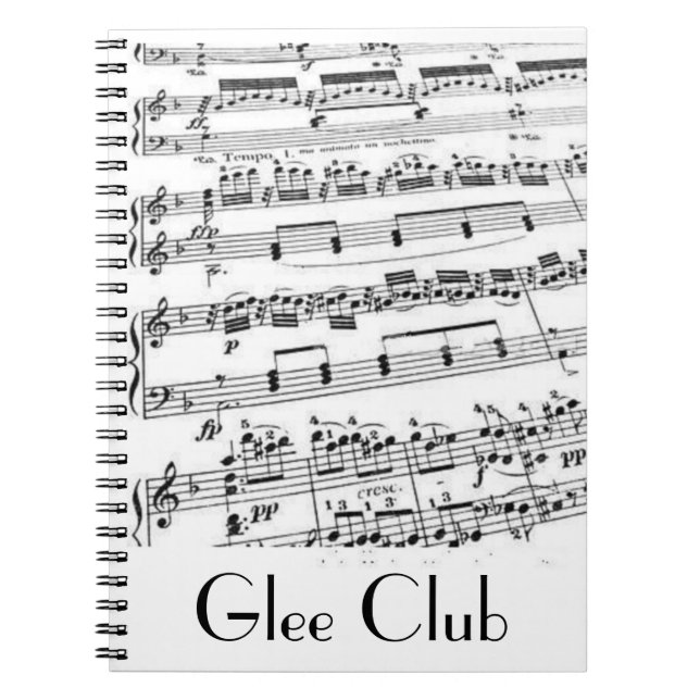 Glee Club Music Notizblock (Vorderseite)