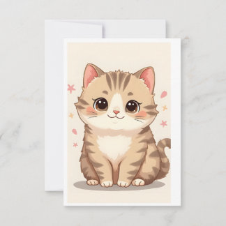 Gleeful Cat: Sweet Kawaii Kitten Art für jedes Zim