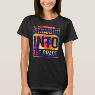 Gleich in die 1. Klasse Gefärbte Krawatte Lehrer z T-Shirt