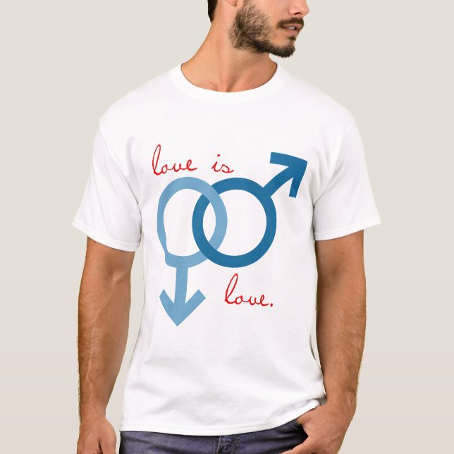 Gleich-Sex Liebe (Mann) T-Shirt (Vorderseite)