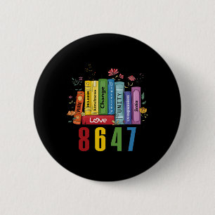 Gleichberechtigung Buch Blumen 8647 Trump Feminist Button
