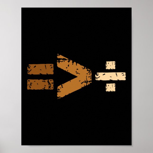 Gleichberechtigung größer als Division Gleichberec Poster (Vorne)