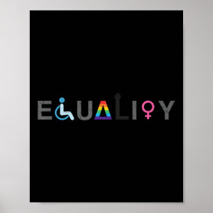 Gleichberechtigung Lgbt Behinderung Lgbtq Bedrängt Poster