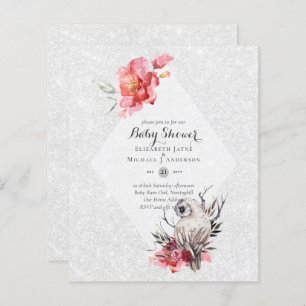 GLEICHE BUDGET Barn OWL Babydusche Einladung