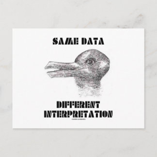 Gleiche Datenunterschiede (Entenkaninchen) Postkarte