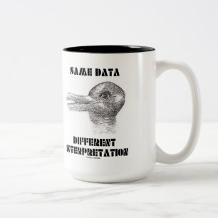 Gleiche Datenunterschiede (Entenkaninchen) Zweifarbige Tasse