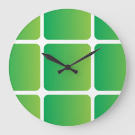 Gleiche grüne Plätze Große Wanduhr
