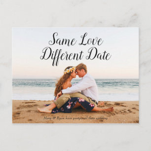 Gleiche Liebe abweichendes Datum Hochzeit verschob Postkarte