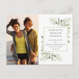 Gleiche Liebe - Downsize Micro Foto Wedding Ankündigungspostkarte