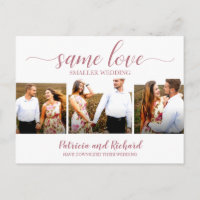 Gleiche Liebe Downsize Wedding Ankündigung 3 Foto
