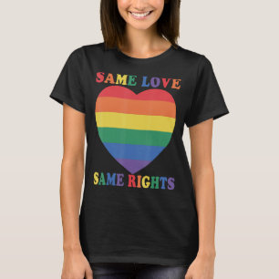 Gleiche Liebe gleiche Liebe LGBTQ Rainbow Hefe Fla T-Shirt