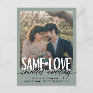 Gleiche Liebe Kleinere Hochzeit Hochzeitsaktuali Ankündigungspostkarte