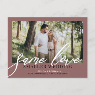 Gleiche Liebe Kleinere Hochzeit Hochzeitsaktuali Ankündigungspostkarte
