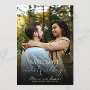 Gleiche Liebe Kleinere Hochzeit Schlicht Elegante  Einladung