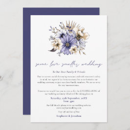 Gleiche Liebe Kleinere Hochzeiten Lila Florals Ankündigung