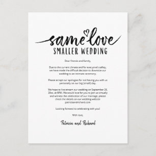 Gleiche Liebe Niedlich Heart Downsize Hochzeit Pos Postkarte