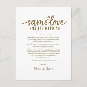 Gleiche Liebe Niedlich Heart Downsize Hochzeit Pos Postkarte