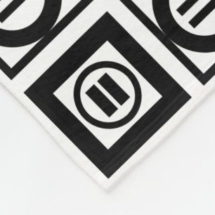 Gleiche Muster für Schwarz und Weiß Fleecedecke